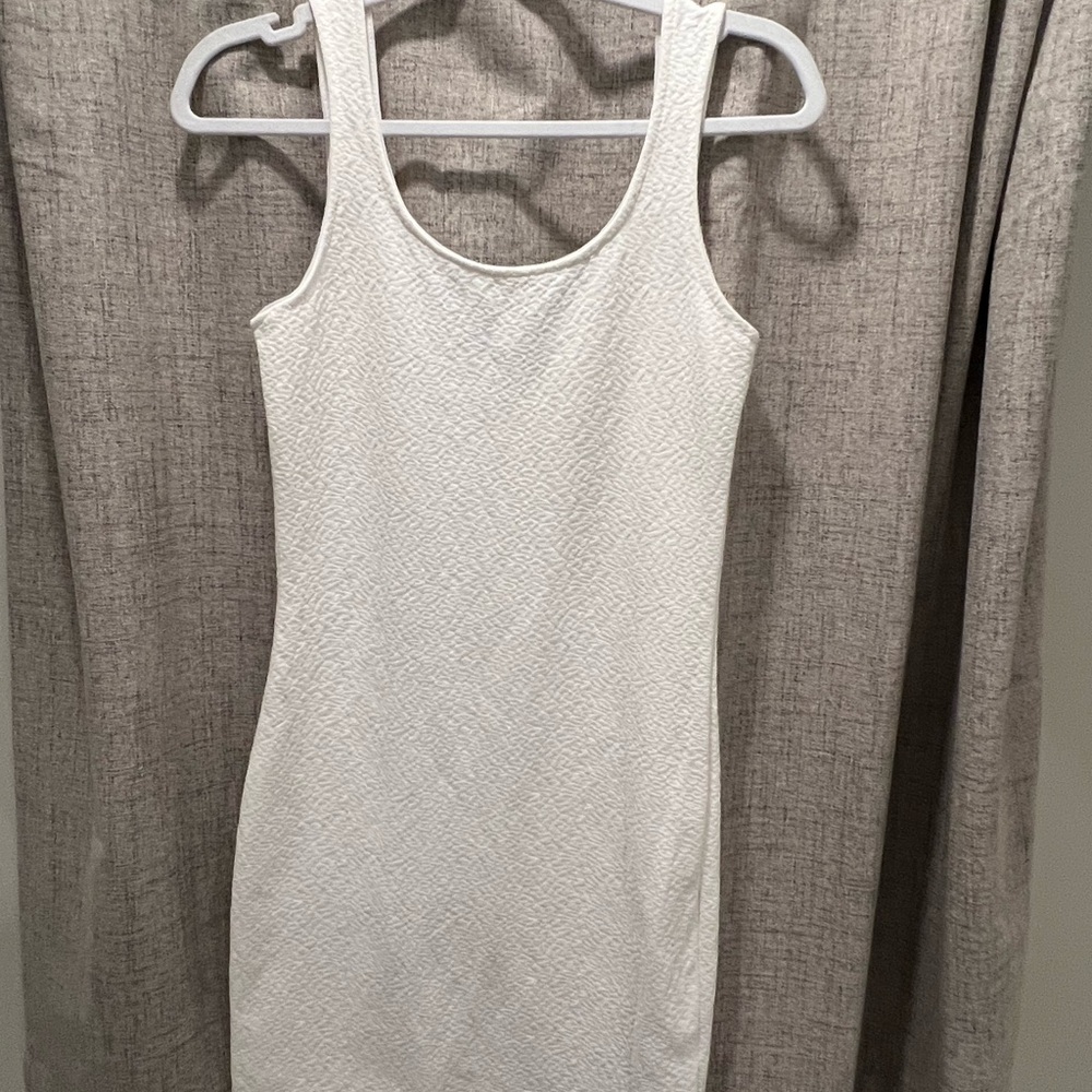 SHAN White Textured Mini Dress